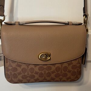 Coach Cassie Taupe Signature Crossbody Bag